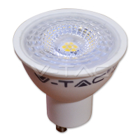 SKU1672-LED Spotlight - 7W GU10 Plastic With Lens 3000Κ 110°