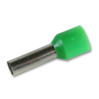 3806011-INSULATED WIRE END SLEEVE 6mm² GREEN (PACKS OF 100pcs)