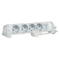 694651-Multi-outlet extension for comfort/safety - 4x2P+E + v.s.p. - 1.5 m cord
