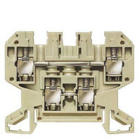 8WA1011-2DG11-TWO-TIER TERMINAL THERMOPLASTIC SCREW TERMINAL ON BOTH ENDS 2POLE, BEIGE, 6.5MM, SZ 4 2 SEPARATE CONNECTIONS;