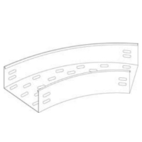 11100035075-CABLE TRAY BEND 45° 100X35X0.75mm