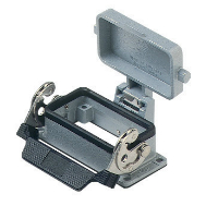 CHI10LS-BULKHEAD MOUNTING HOUSING WITH SINGLE LEVER AND METAL COVER FOR 10 POLES INSERTS