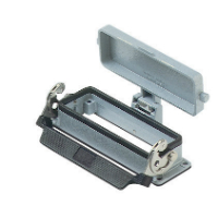CHI24LS-BULKHEAD MOUNTING HOUSING WITH SINGLE LEVER AND METAL COVER FOR 24 POLES INSERTS