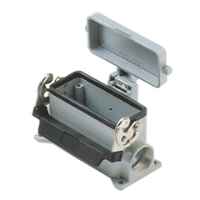 CHP16LS-SURFACE MOUNTING HOUSING WITH SINGLE LEVER AND METAL COVER FOR 16 POLES INSERTS, PG21 SIDE ENTRY