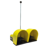 IP7018-DOUBLE FOOT SWITCH WITH YELLOW COVER 1NO