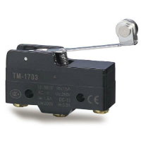 TM1703-MINIATURE PLASTIC LIMIT SWITCH WITH LONG HINGE ROLLER LEVER