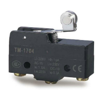 TM1704-MINIATURE PLASTIC LIMIT SWITCH WITH SHORT HINGE ROLLER LEVER