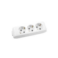 WLTB04302WH-MULTISOCKET 3 x 2P+E WITH LUMINUS SWITCH WITHOUT CORD