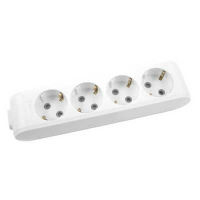 WLTB04402WH-MULTISOCKET 4 x 2P+E WITH LUMINUS SWITCH WITHOUT CORD
