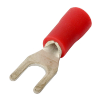 Y1-3-FORK TYPE INSULATED TERMINAL RED 1,5mm² Ø3mm (PACKS OF 100pcs)